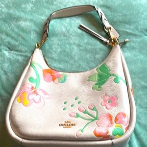 Used Coach Hobo bag ~ Dreamyland floral print, excellent condition ~ barely used